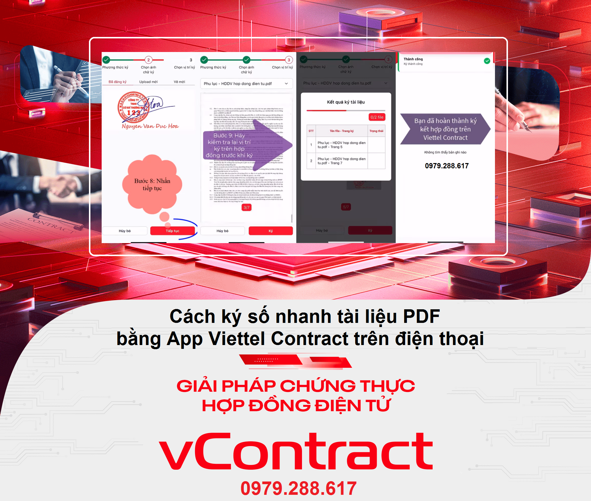 Cách ký số nhanh tài liệu PDF bằng App Viettel Contract trên điện thoại