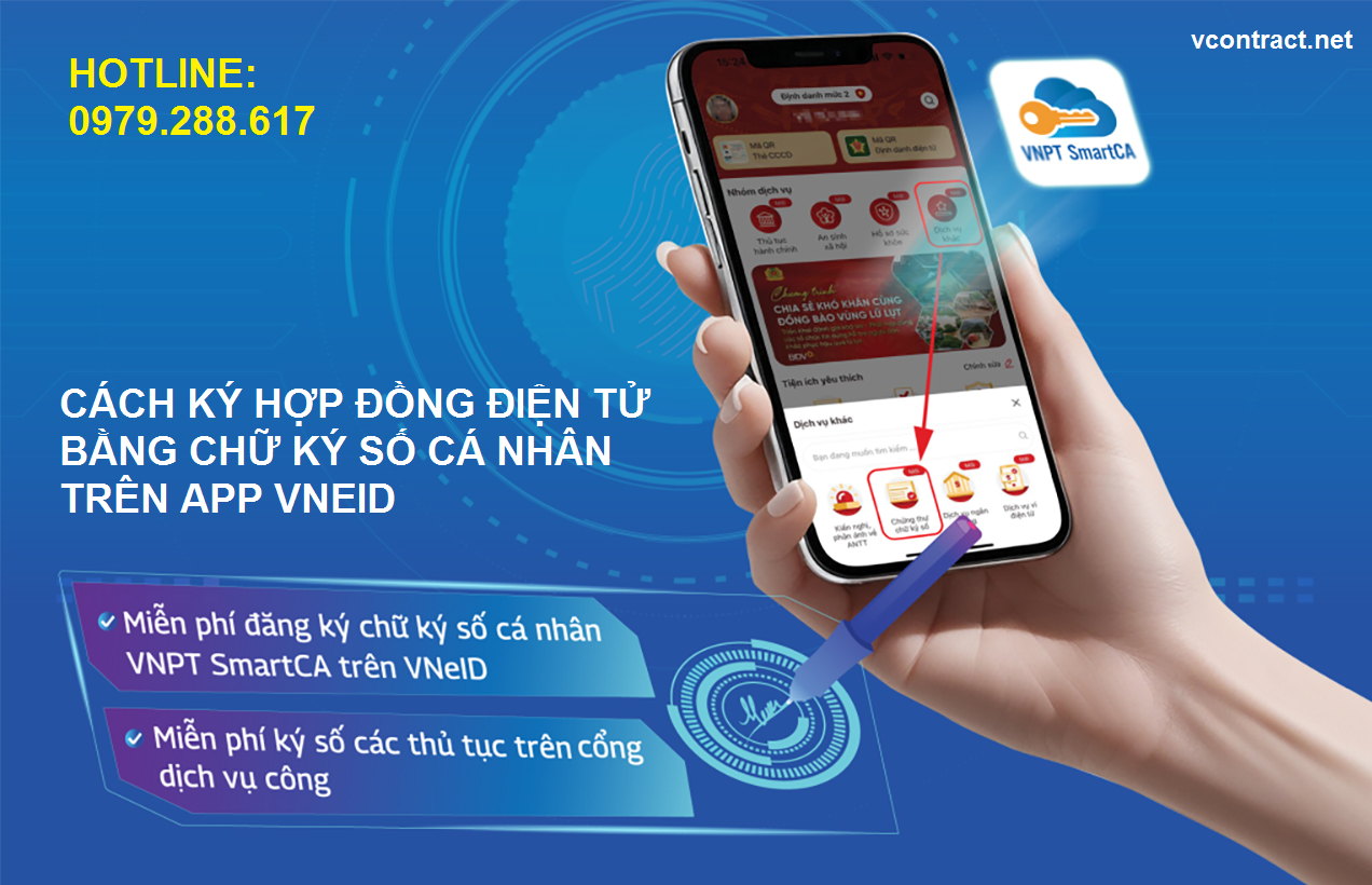 Cách ký hợp đồng điện tử bằng chữ ký số cá nhân trên App VNeID
