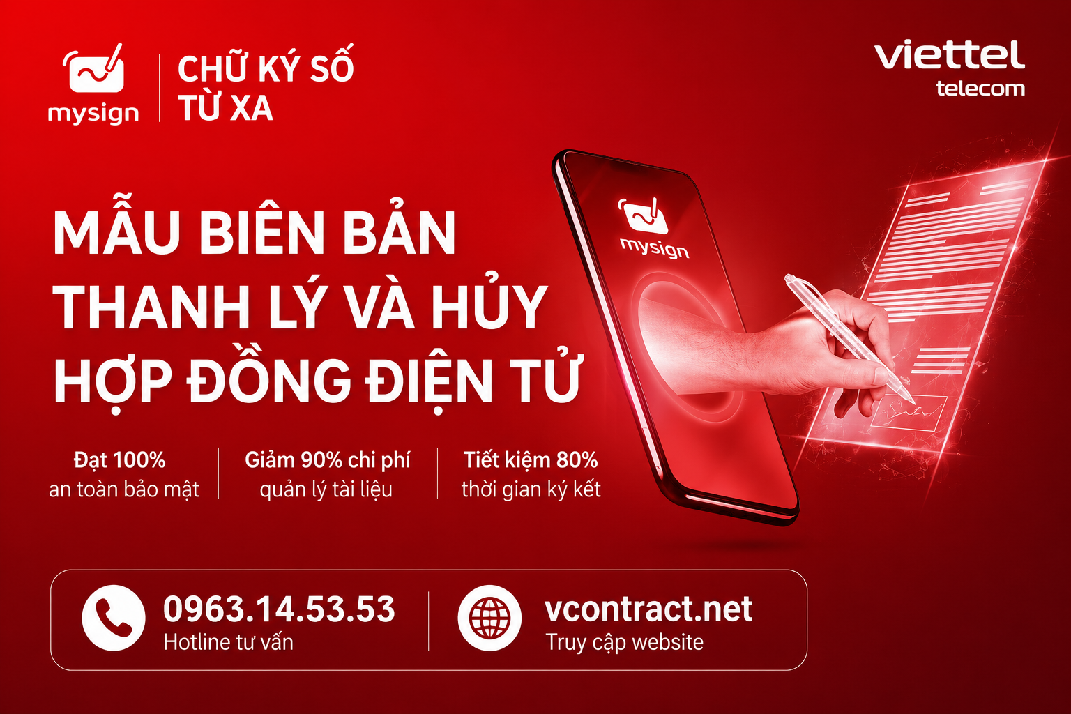 Mẫu biên bản thanh lý và hủy hợp đồng điện tử