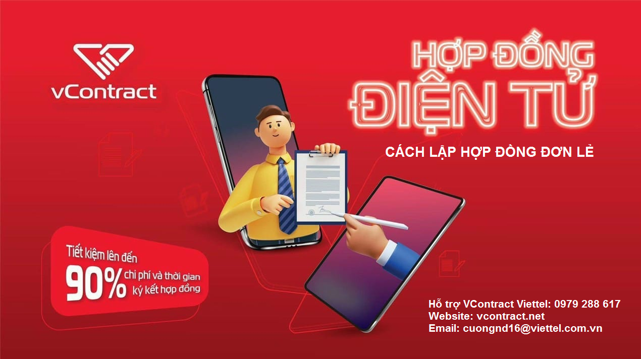 Cách lập hợp đồng đơn lẻ, số lượng ít trên VContract Viettel