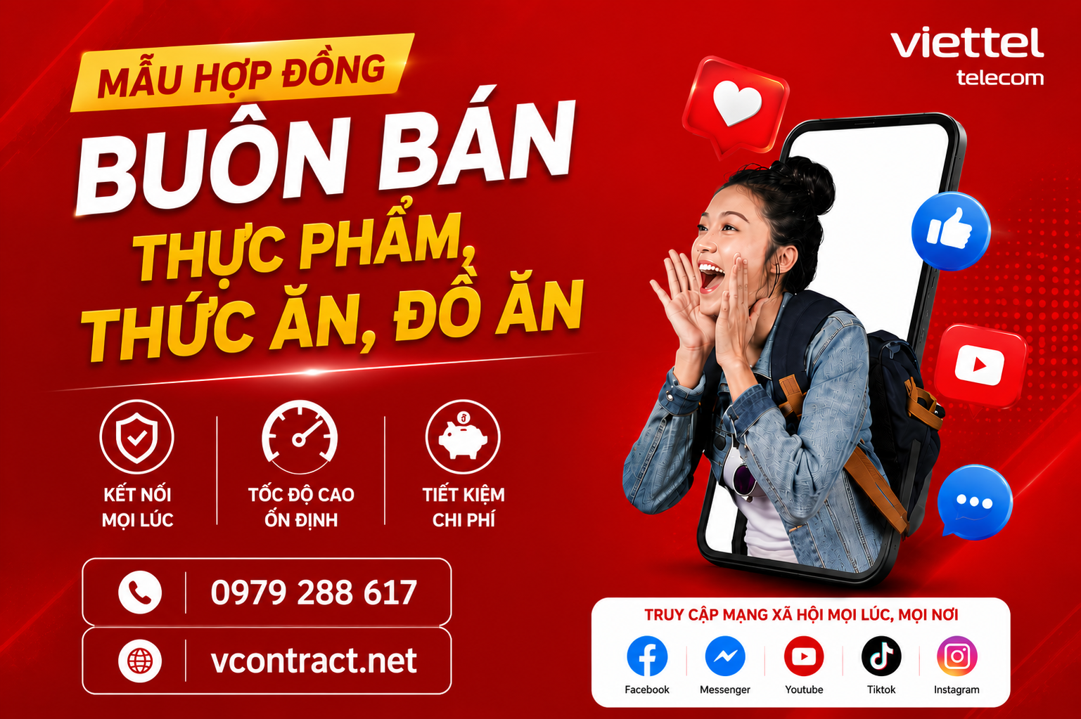 Mẫu hợp đồng buôn bán thực phẩm, thức ăn, đồ ăn