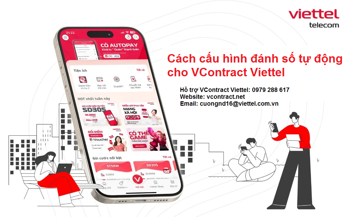 Cách cấu hình đánh số tự động cho VContract Viettel