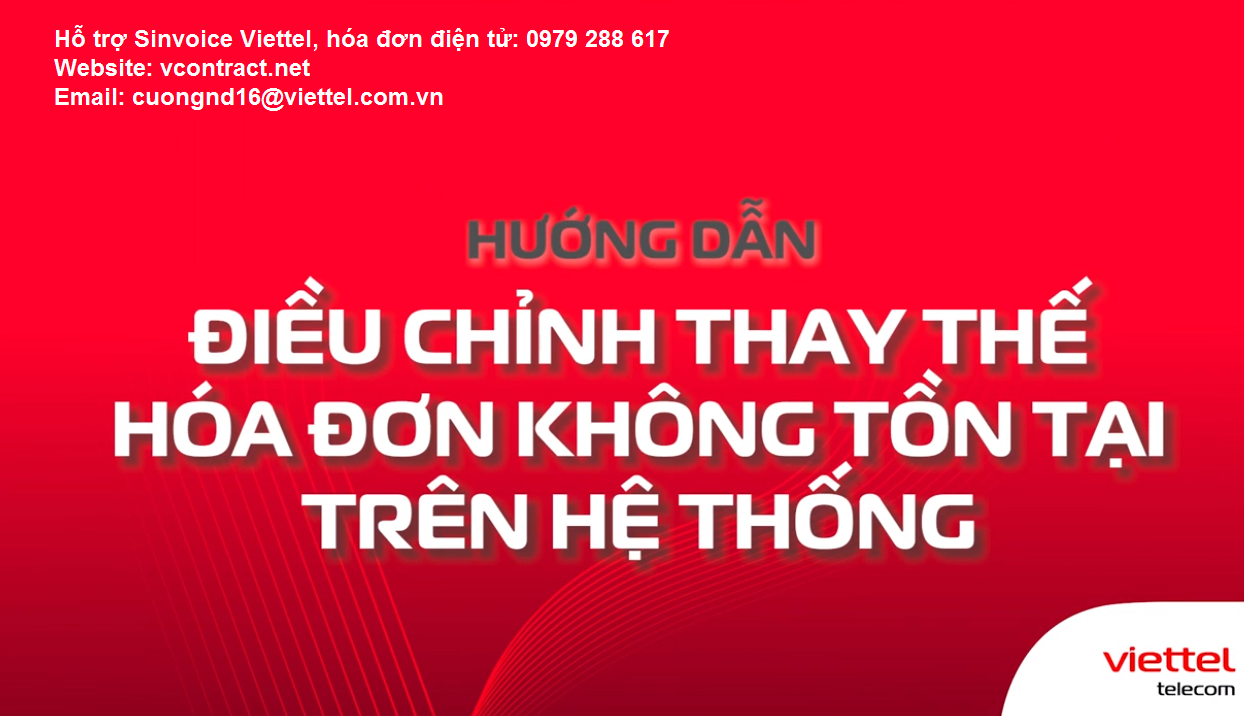 Cách điều chỉnh hóa đơn không tồn tại