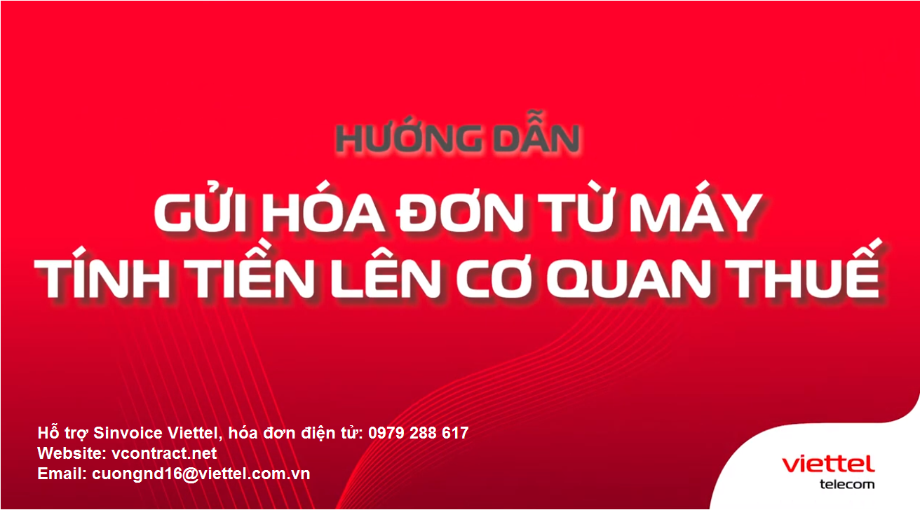 Hướng dẫn gửi hóa đơn máy tính tiền tới cơ quan thuế trên Sinvoice