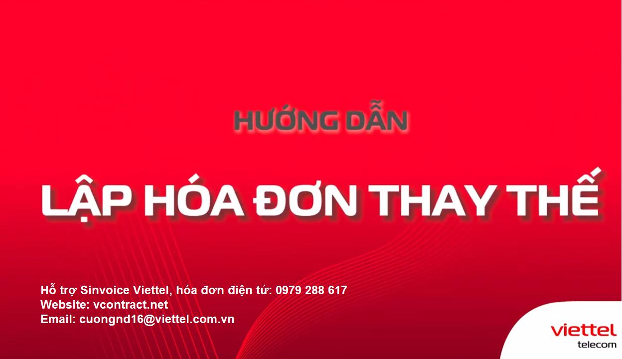 Hóa đơn thay thế trên Sinvoice