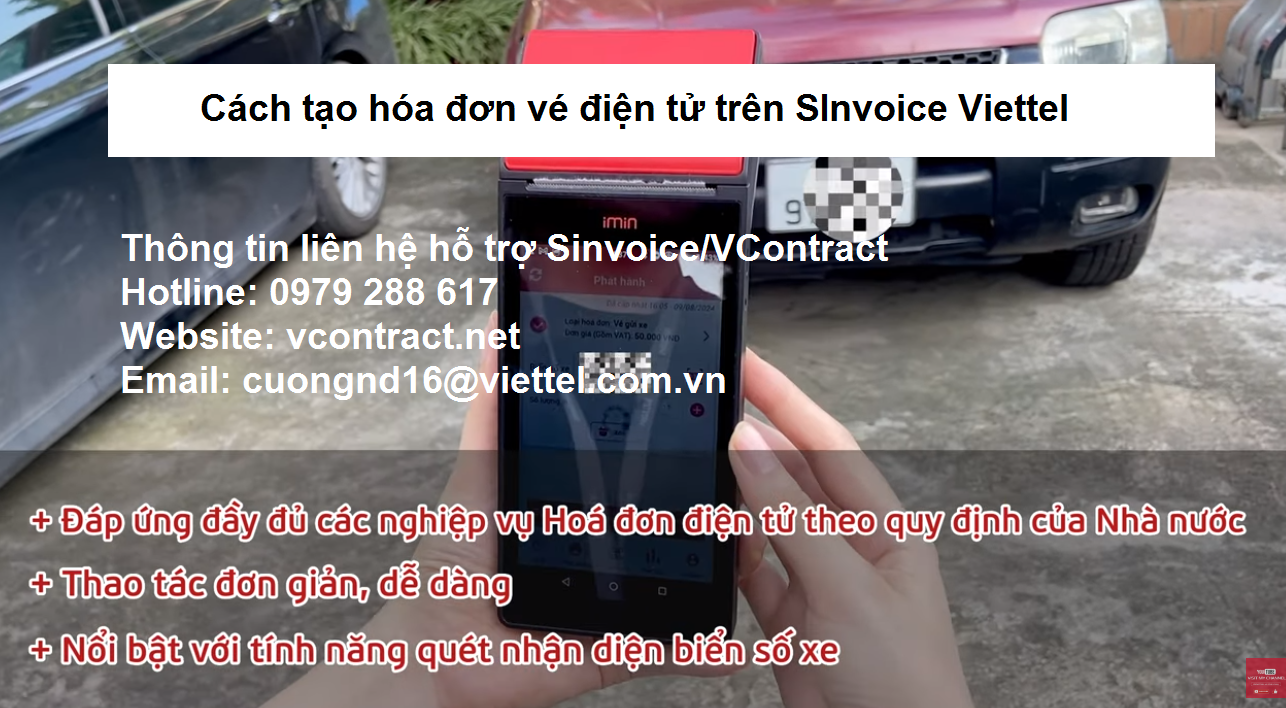 Cách tạo hóa đơn vé điện tử trên SInvoice Viettel