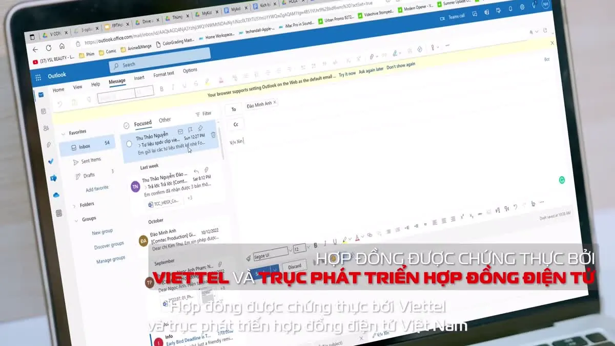 Thông báo hoàn tất quy trình qua email